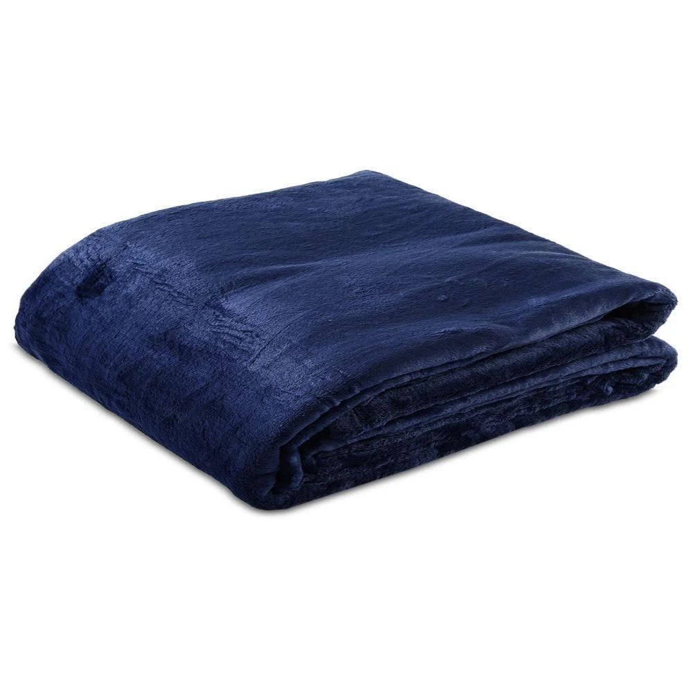 Cobertor King 100% Poliéster Premier Havan Casa - Marinho