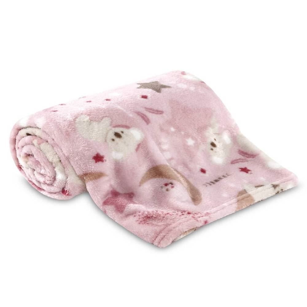 Cobertor Para Bebê Flannel Baby Camesa - Coala Rosa