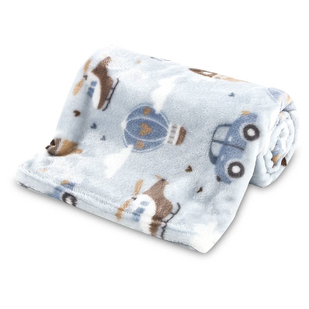 Cobertor Para Bebê Flannel Baby Camesa - Carros