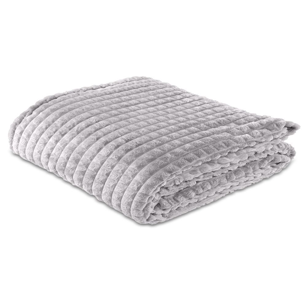 Cobertor Queen 100% Poliéster Diamond Havan Casa - Cinza Ice