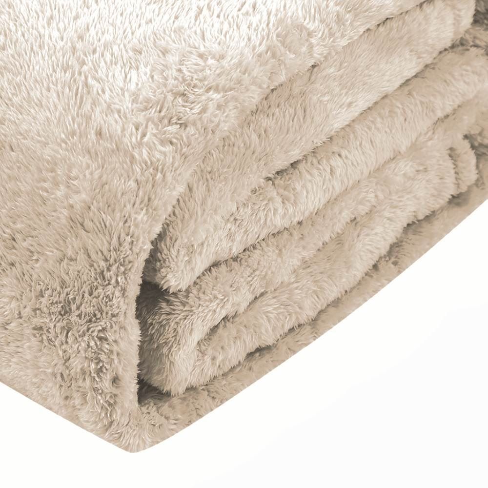 Cobertor Queen Lyon Comfort Sherpa Havan Casa - Bege