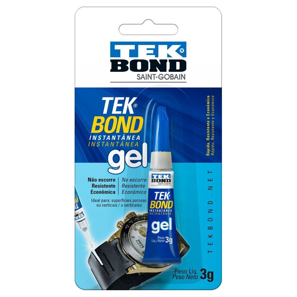 Cola Gel Instantânea Tekbond - 3g