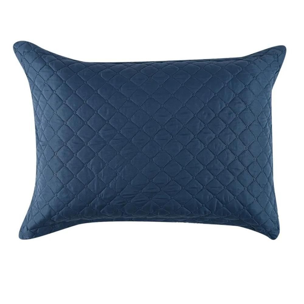 Kit Colcha King 100% Poliéster Lisa Versalhes Havan Casa 3 Pçs - Azul Jeans
