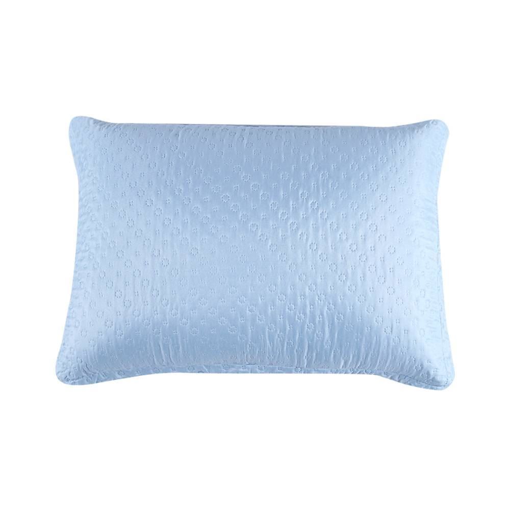 Kit Colcha King 100% Poliéster Lisa Rozac 3 Pçs - Azul Névoa