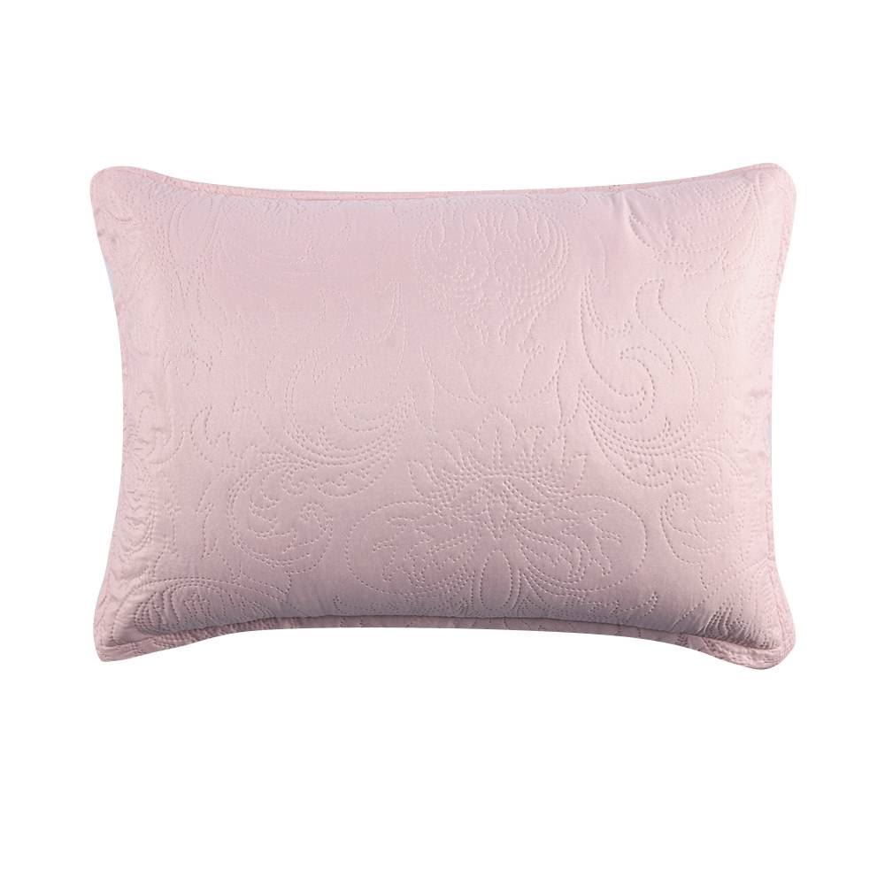 Kit Colcha King 100% Poliéster Lisa Rozac 3 Pçs - Rosa Pálido