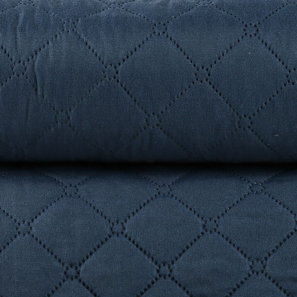 Kit Colcha Queen 100% Poliéster Lisa Versalhes Havan Casa 3 Pçs - Azul Jeans