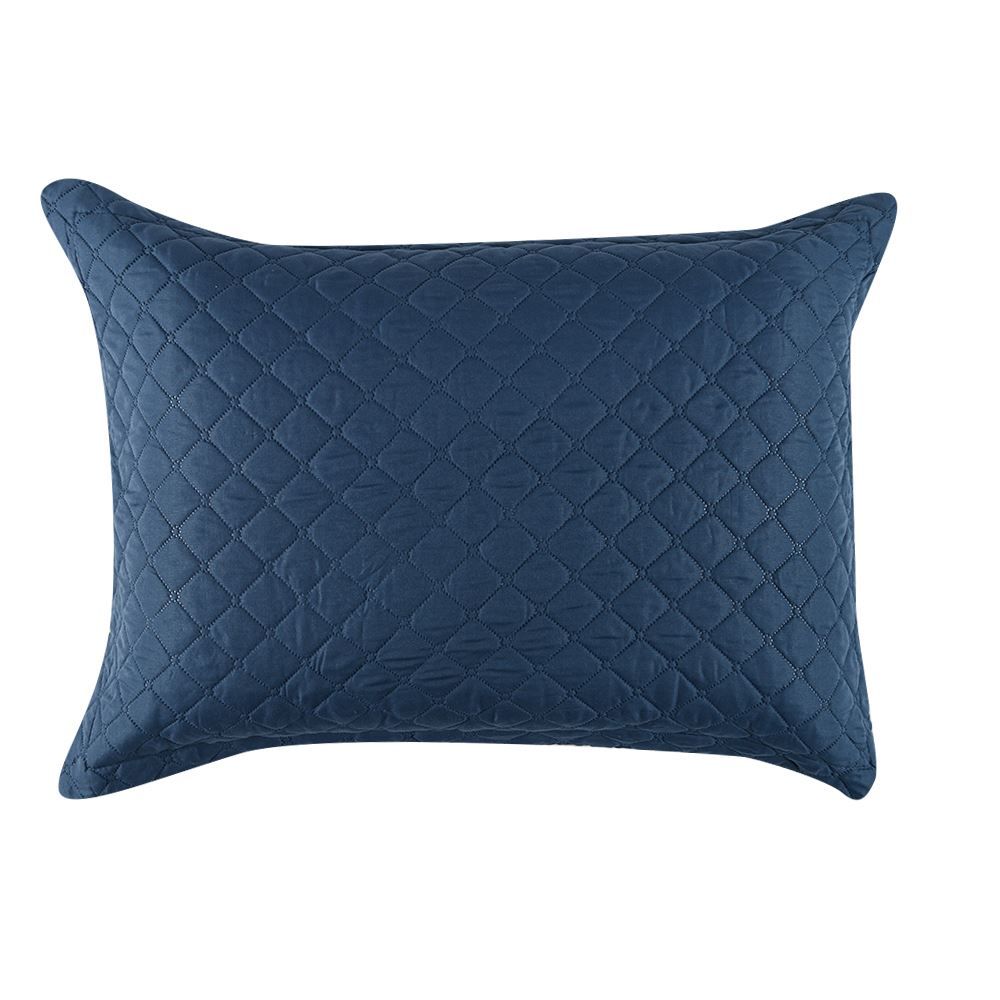 Kit Colcha Queen 100% Poliéster Lisa Versalhes Havan Casa 3 Pçs - Azul Jeans