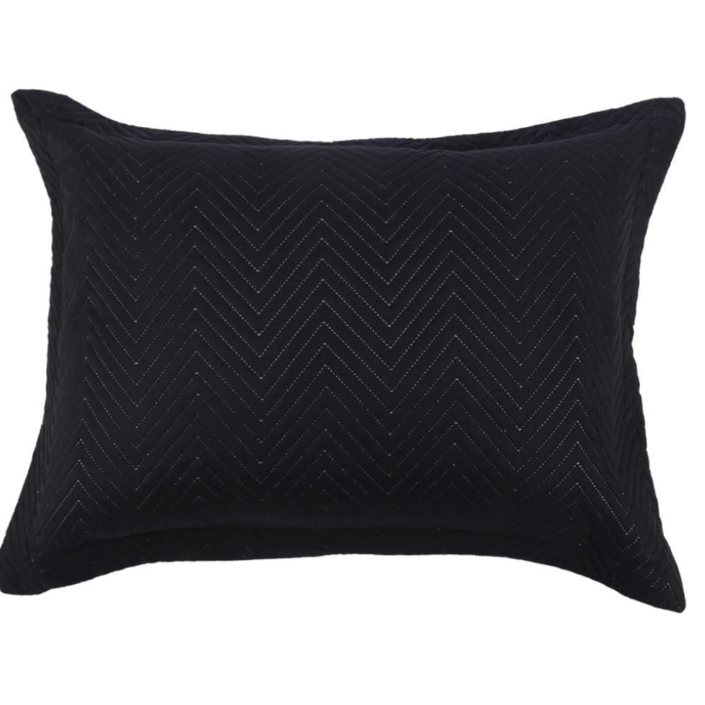 Kit Colcha Queen 100% Poliéster Lisa Versalhes Havan Casa 3 Pçs - Preto