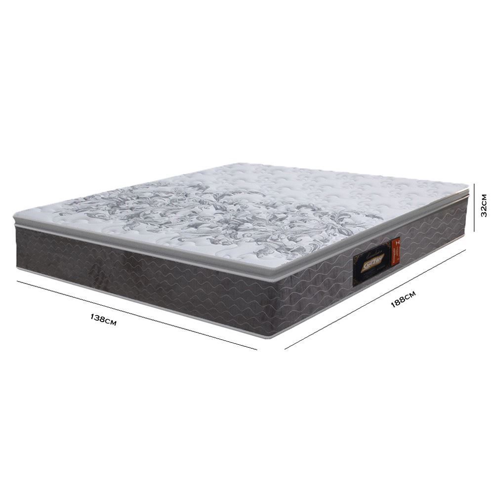 Colchão De Casal Excelsior 138X188cm Gazin - Cinza