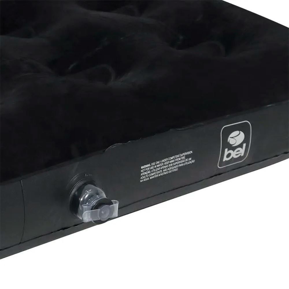 Colchão Inflável Casal Deluxe Comfort Preto Bel Fix - Preto