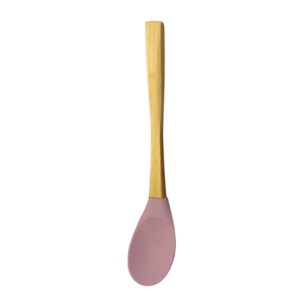 Colher De Silicone E Cabo De Bambu Havan Casa 30,5 Cm - Rosa