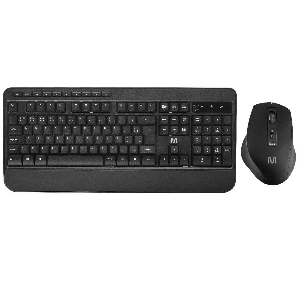 Combo Teclado Mouse Sem Fio L Multi  Bluetooth 3200Dpi Apoio De Pulso