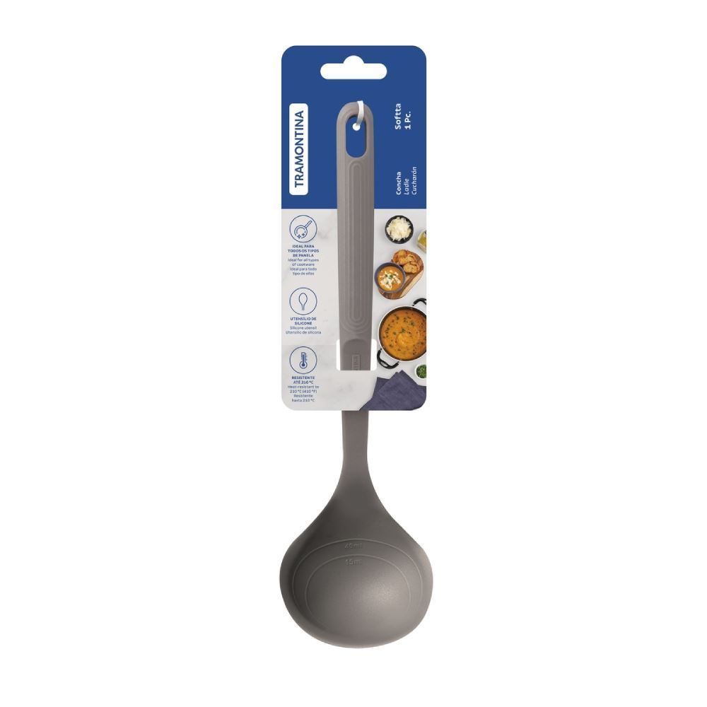 Concha De Silicone Tramontina Softta - Cinza