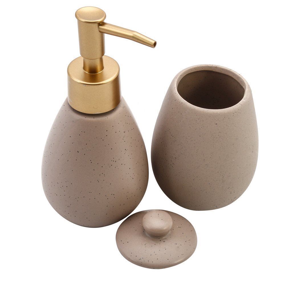 Conjunto De Banheiro Cerâmica Granilite Wolff 2 Peças - Nude