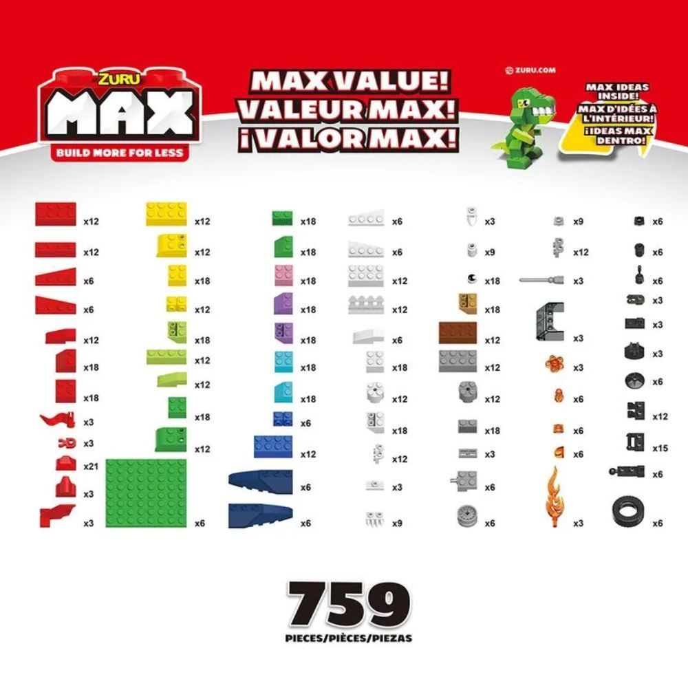 Conjunto De Blocos Construção Max 759 Peças Candide - 25002