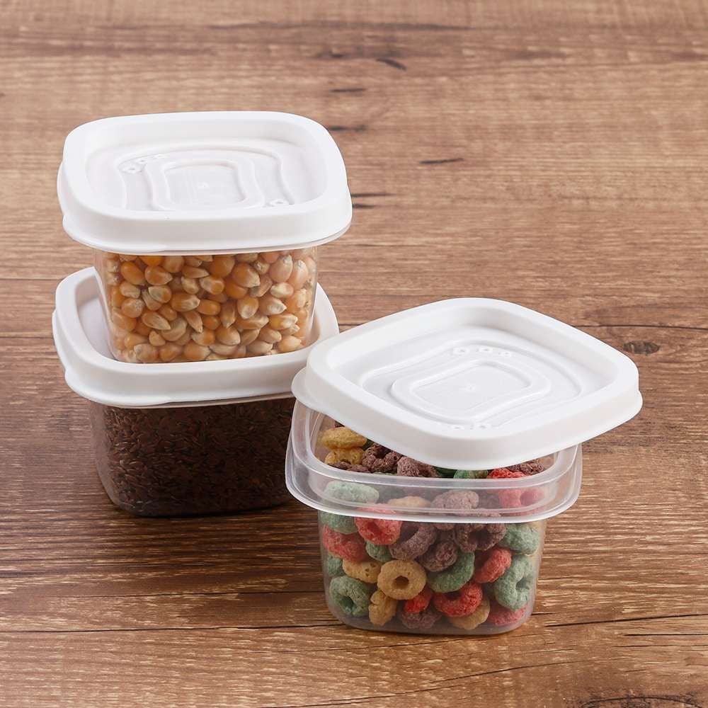 Jogo De Potes Quadrado Clic Plasútil 200 Ml - 3 Peças 