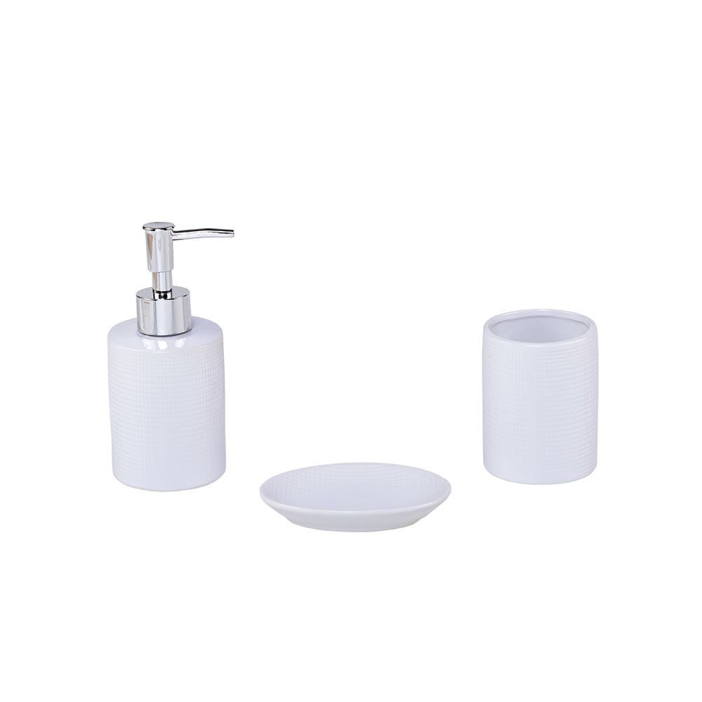 Conjunto Para Banheiro Branco 3 Peças Lyor - Lille