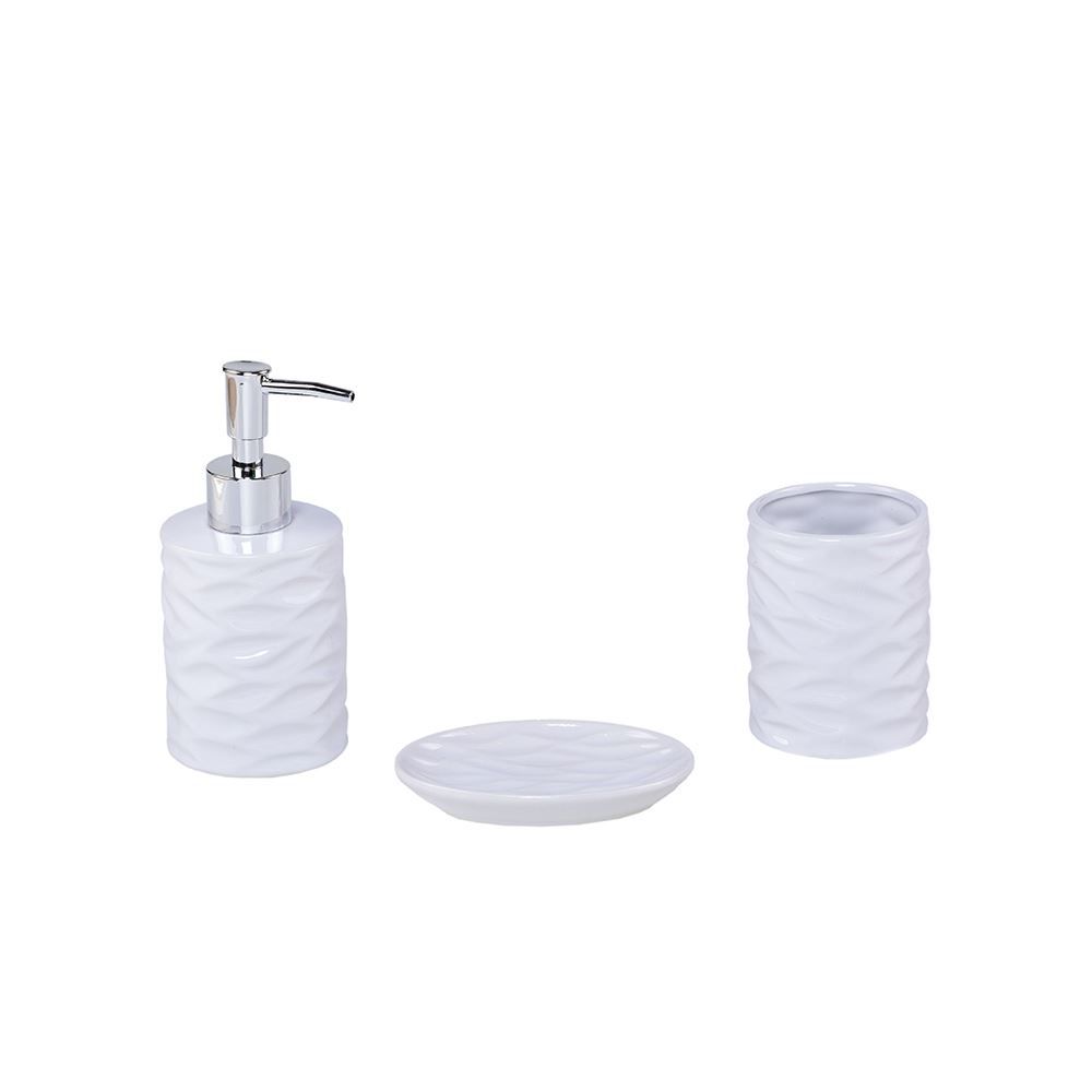 Conjunto Para Banheiro Branco 3 Peças Lyor - Cannes