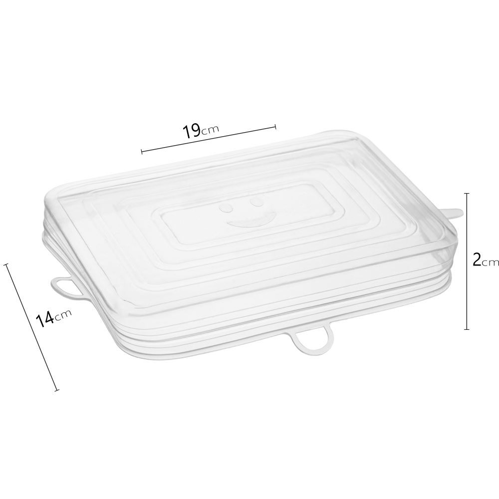 Conjunto Tampas Quadradas Flexíveis Lyor - 6 Peças