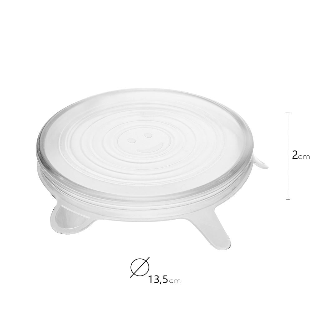 Conjunto Tampas Redondas Flexíveis 20Cm Lyor - 6 Peças