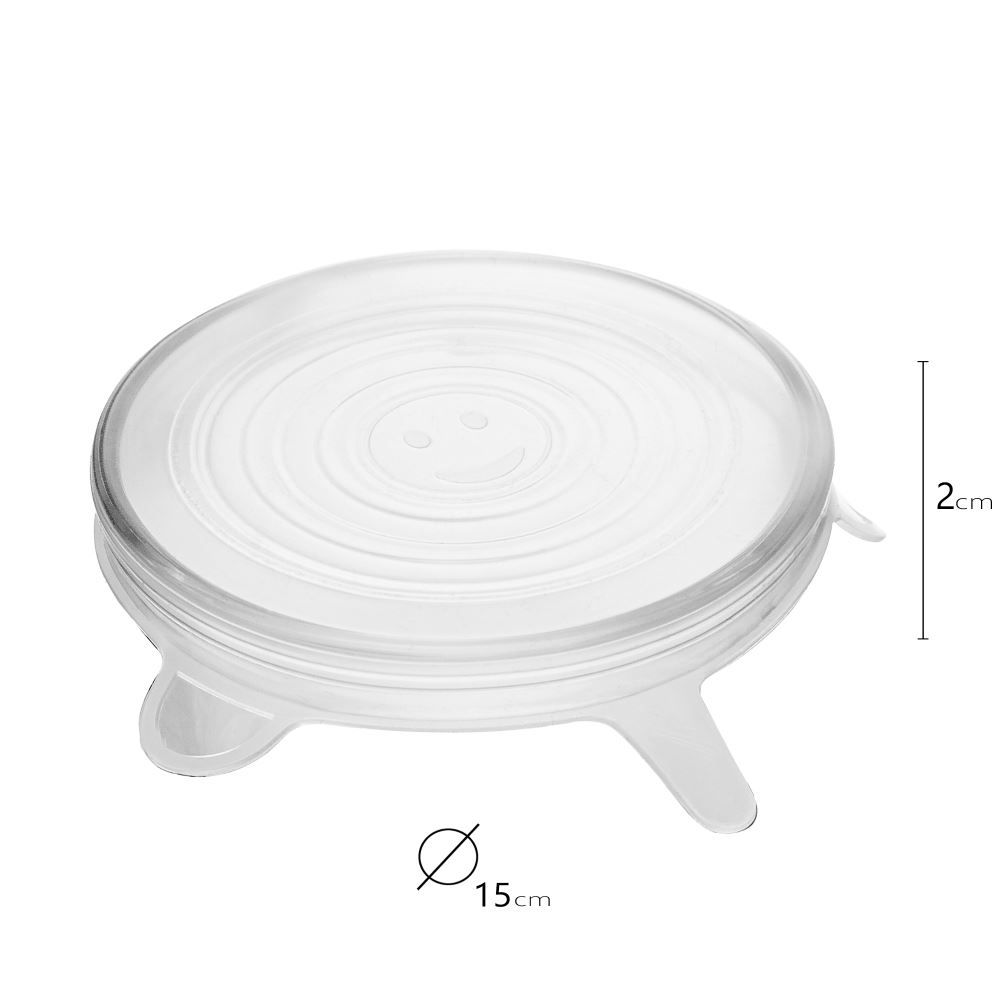 Conjunto Tampas Redondas Flexíveis 20Cm Lyor - 6 Peças