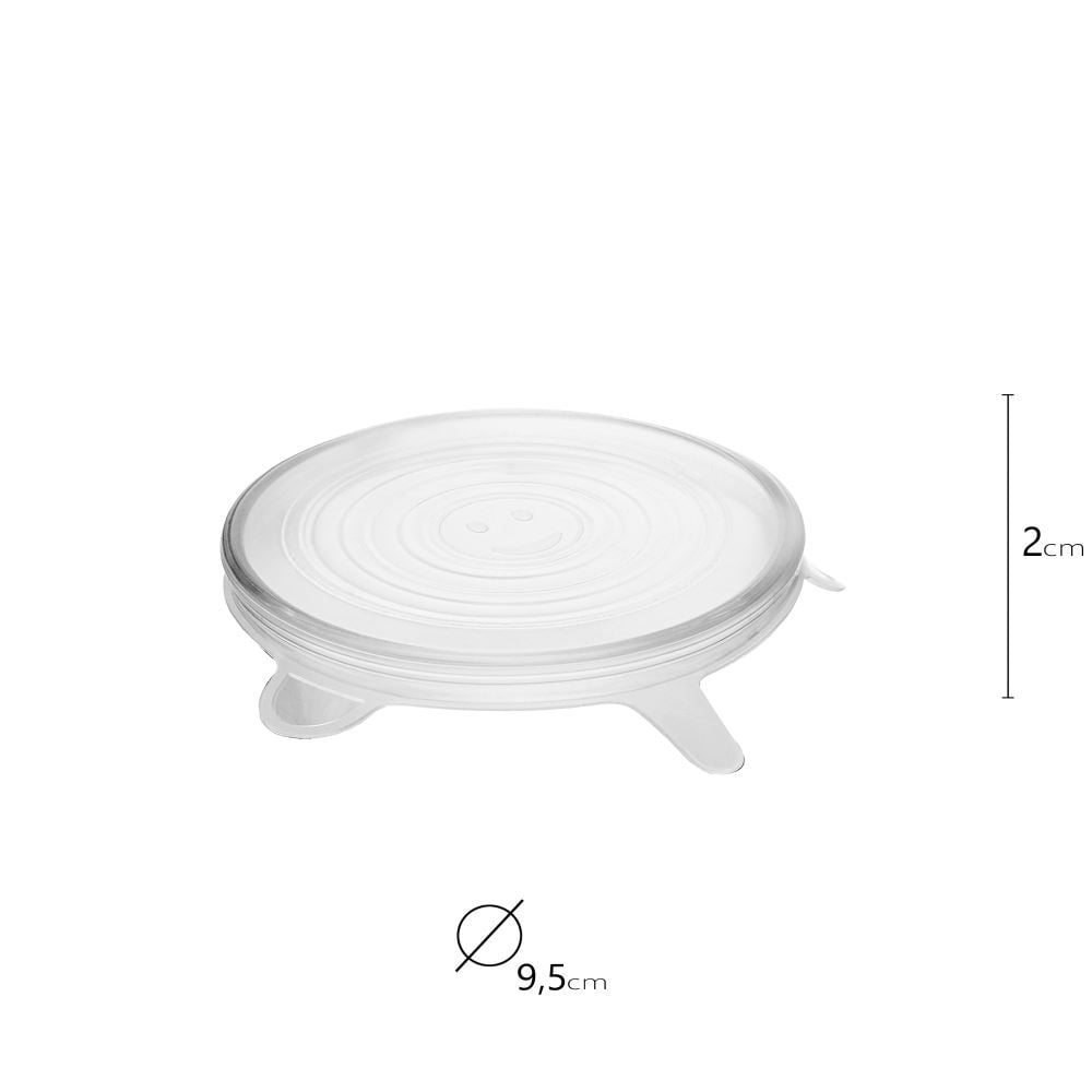 Conjunto Tampas Redondas Flexíveis 20Cm Lyor - 6 Peças