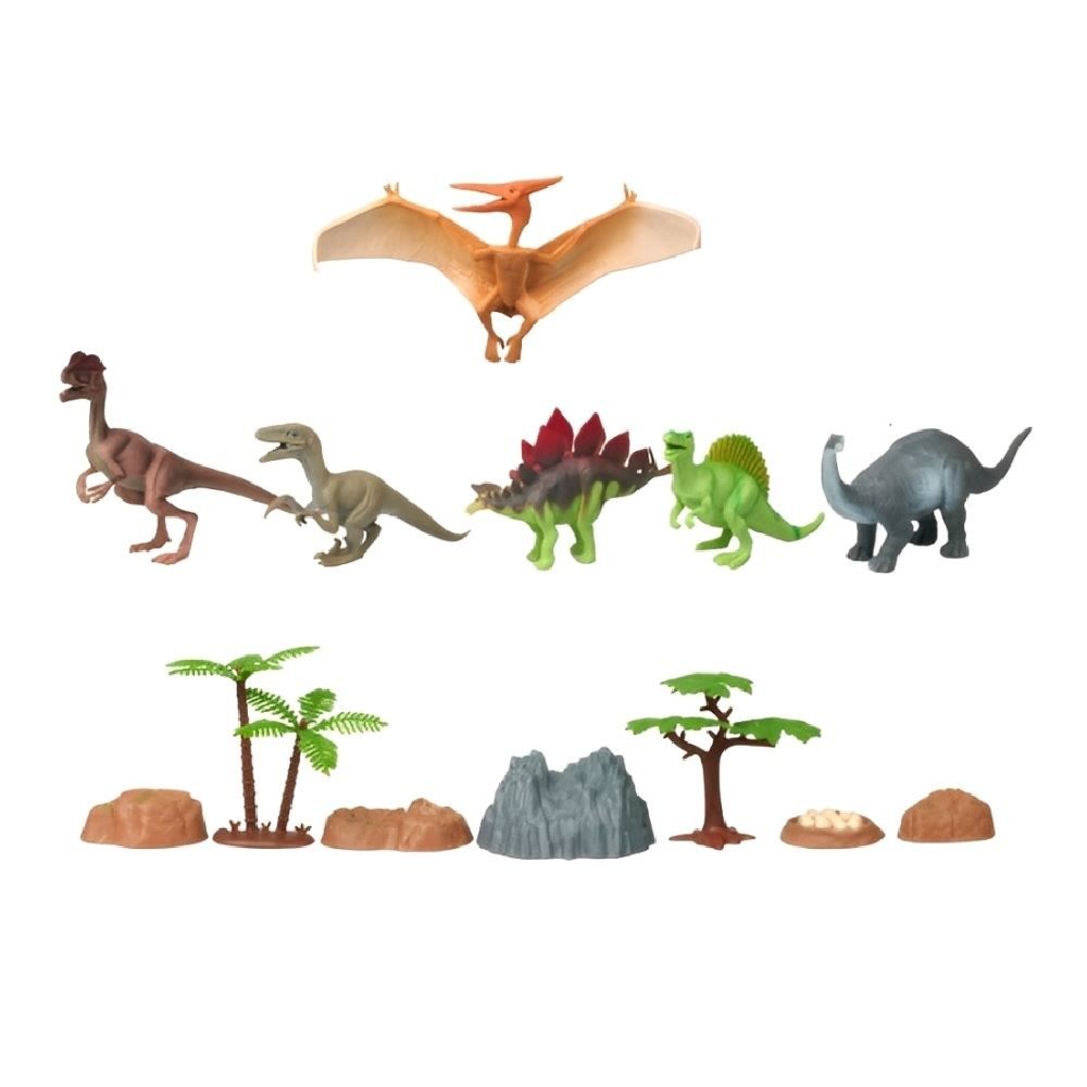 Conjunto Tubo De Dinossauros 13 Peças Havan Toys - ST78293