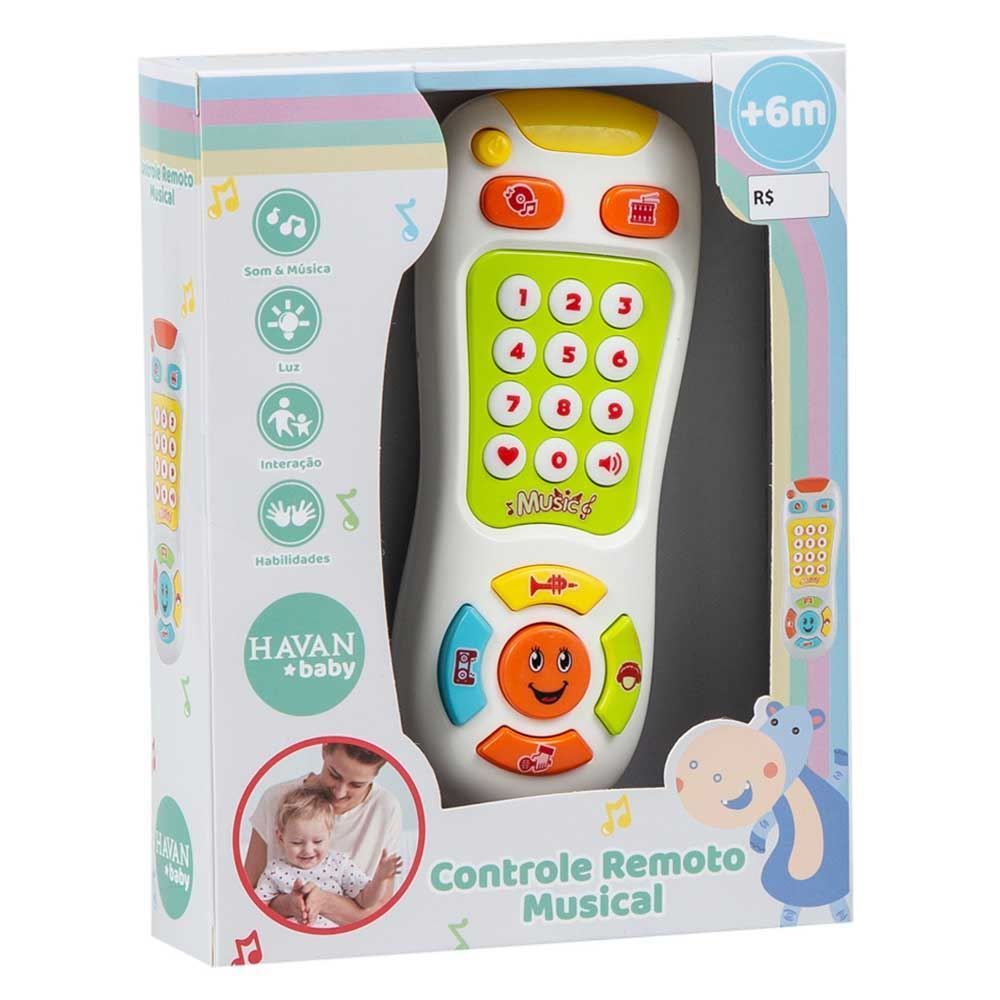 Controle Remoto Musical Branco Havan Toys - HBR0423