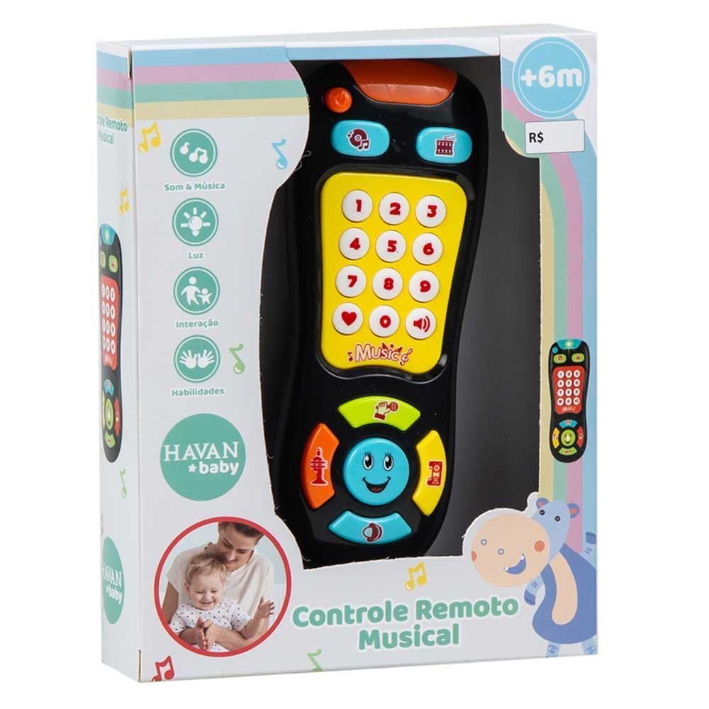 Controle Remoto Musical Preto Havan Toys - HBR0424