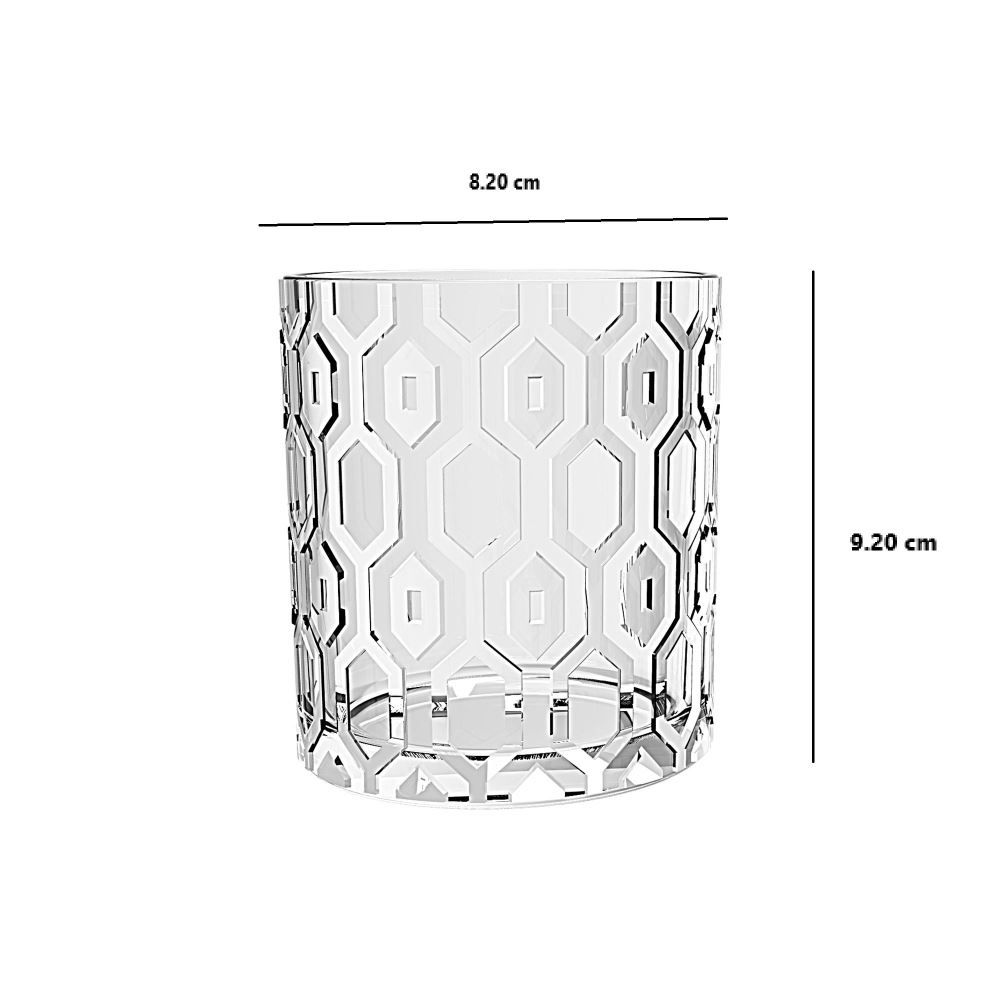 Copo Baixo Favos Cristal Ecológico 330Ml A9,2Cm