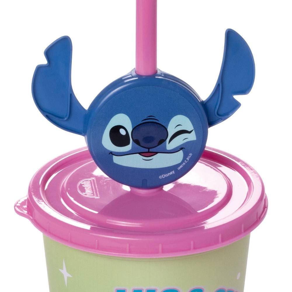 Copo Com Pin Lilo & Stitch Plásutil 500Ml - Rosa