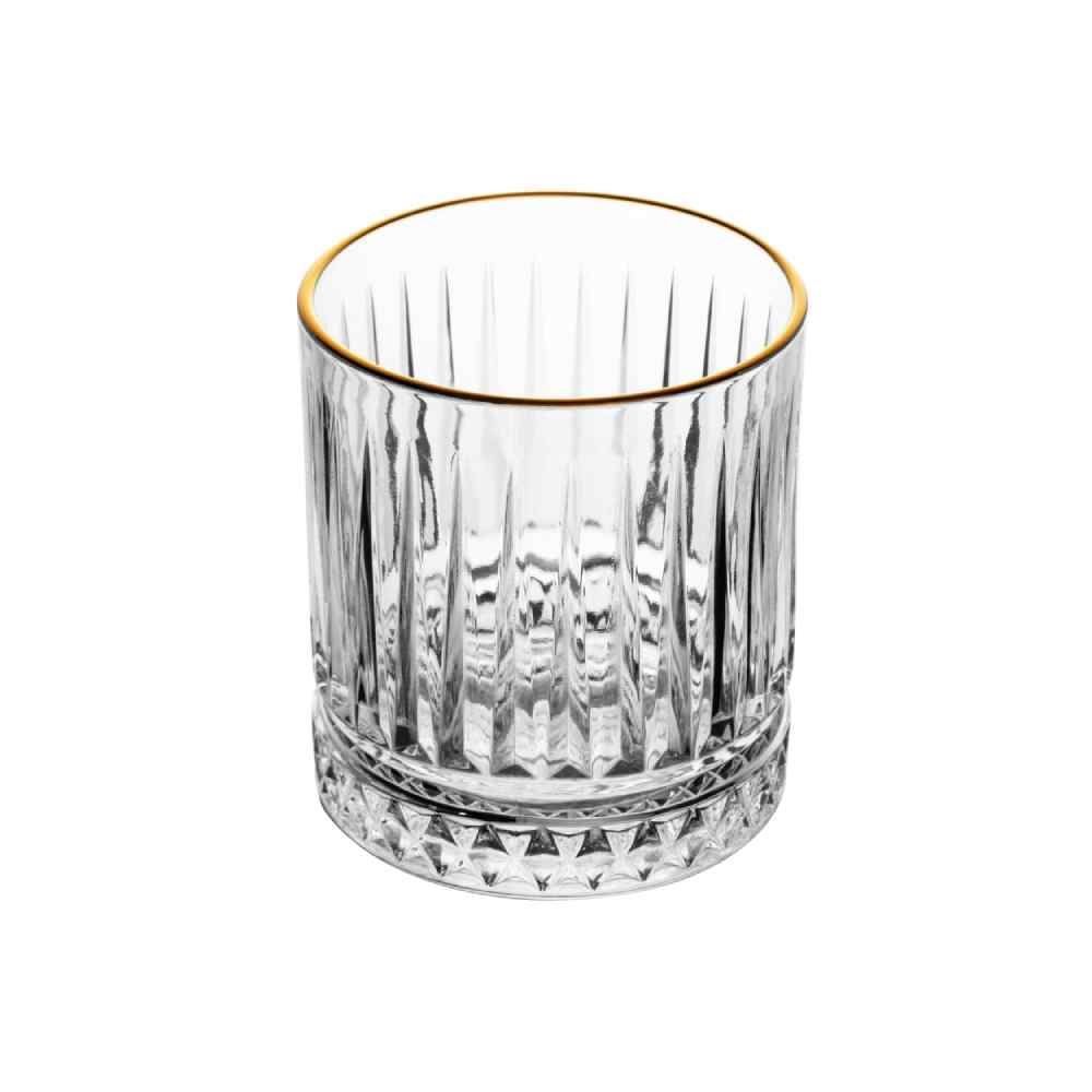 Copo De Cristal Com Filete Dourado Lyor - 330ml