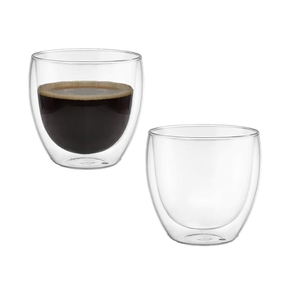 Copo Para Café Com Parede Dupla Lyor 70Ml - 2 Peças