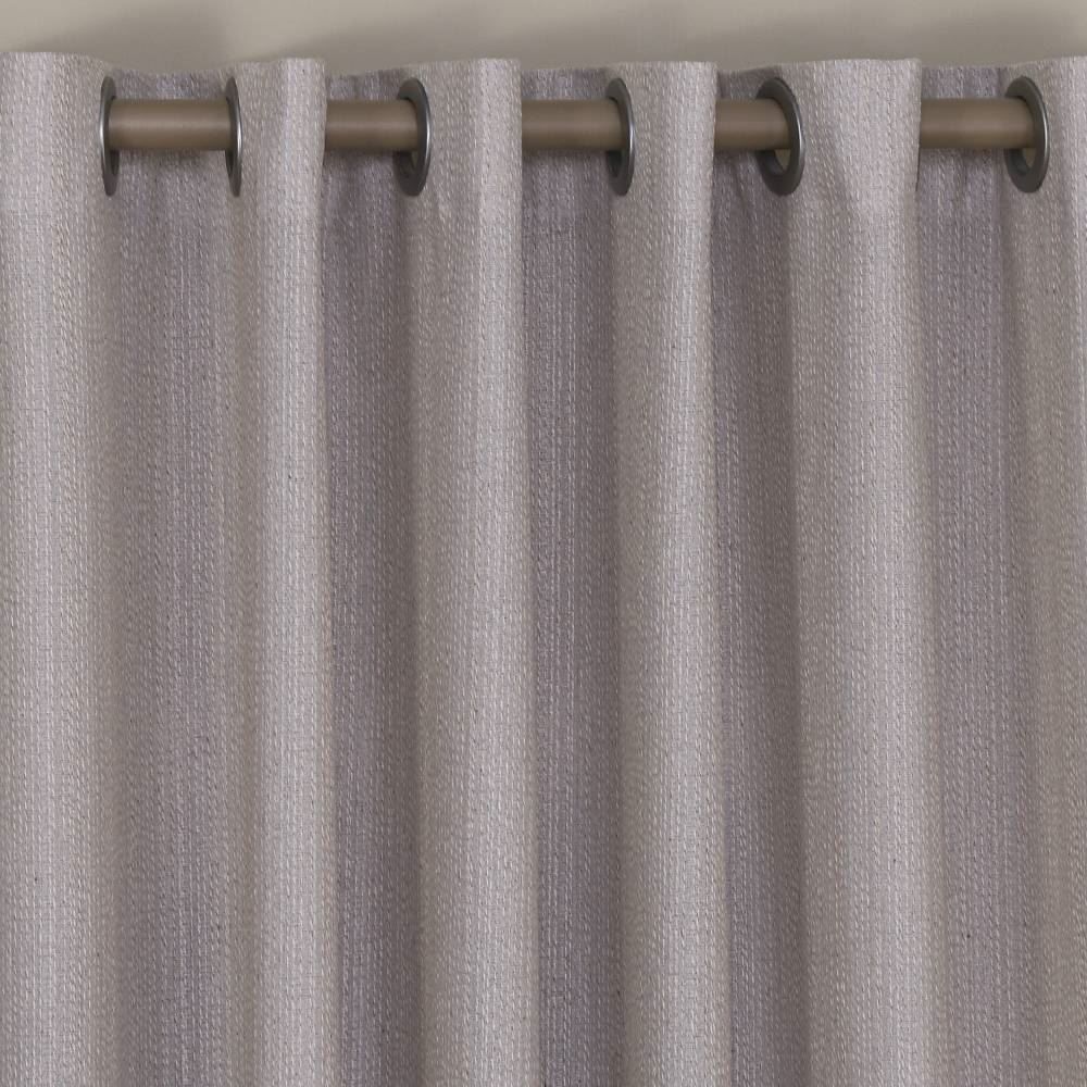 Cortina Chenille 4,00X2,30M Para Quarto E Sala - Branco Cinza