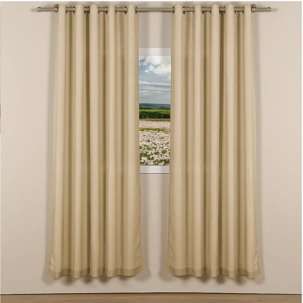 Cortina Duplex 3,00X2,30 M Para Quarto E Sala Havan Casa - Areia