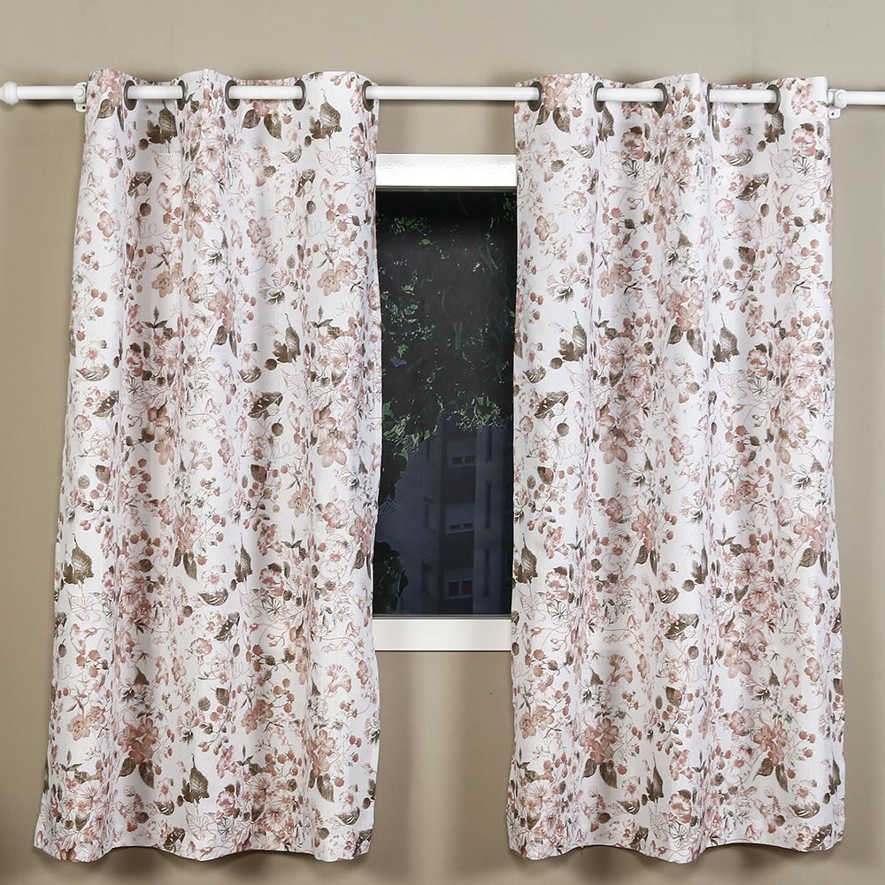 Cortina Para Quarto E Sala 2,40X1,70 M Veneza Havan Casa - Floral Rosa