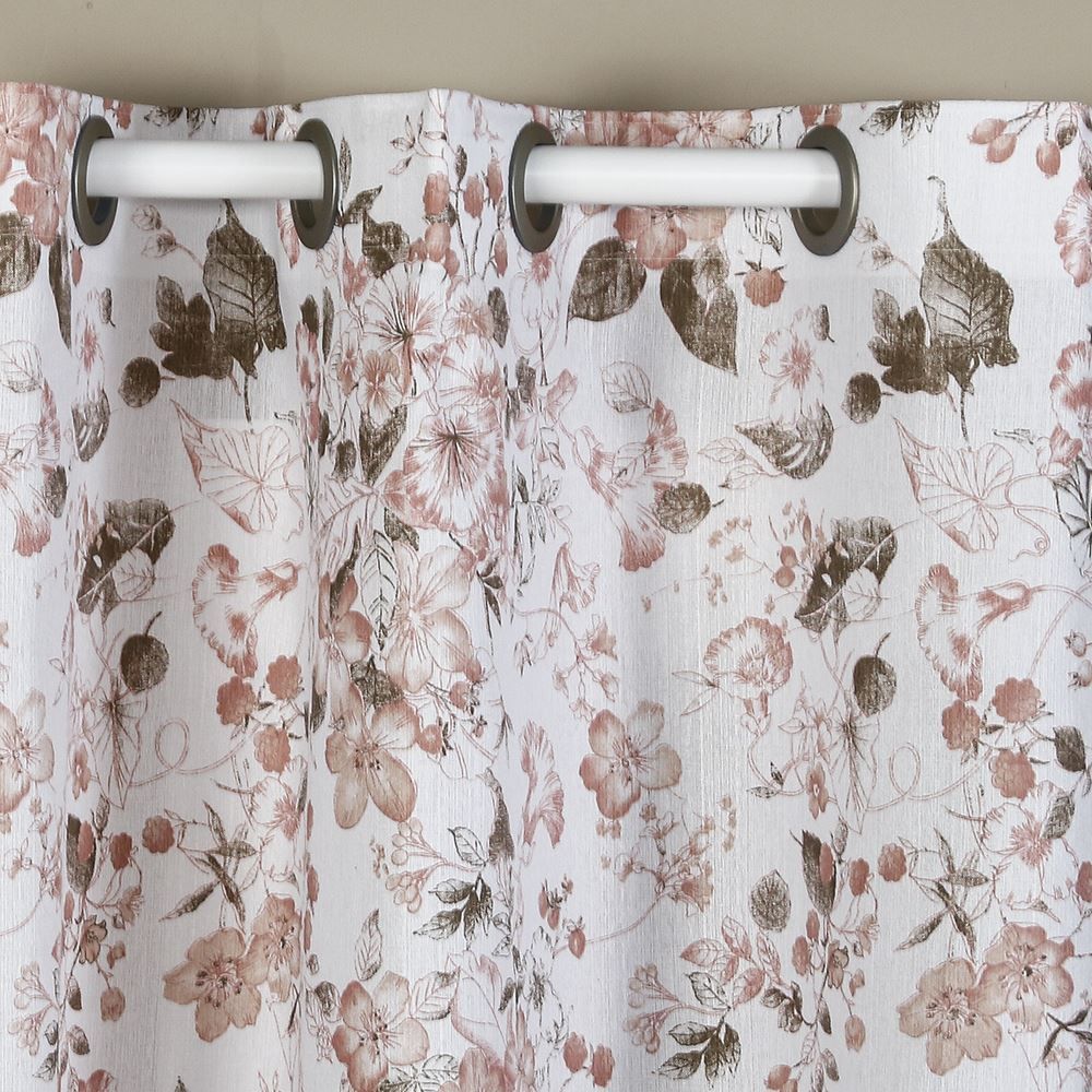 Cortina Para Quarto E Sala 2,40X1,70 M Veneza Havan Casa - Floral Rosa
