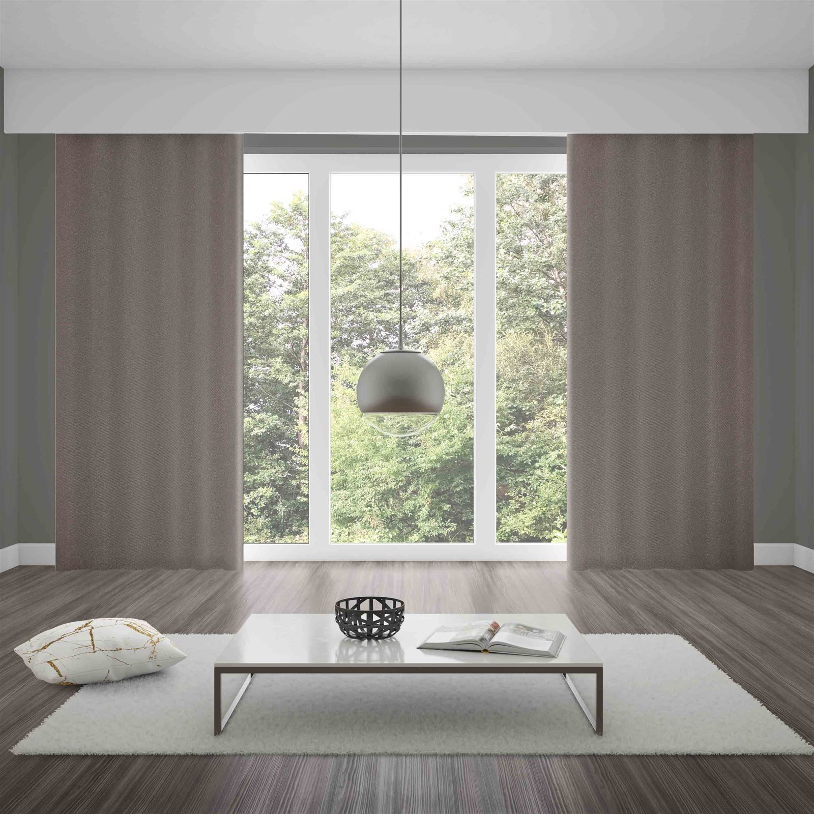 Cortina Pratika 3,60X2,50M Lisa Slim Voil Havan - Taupe