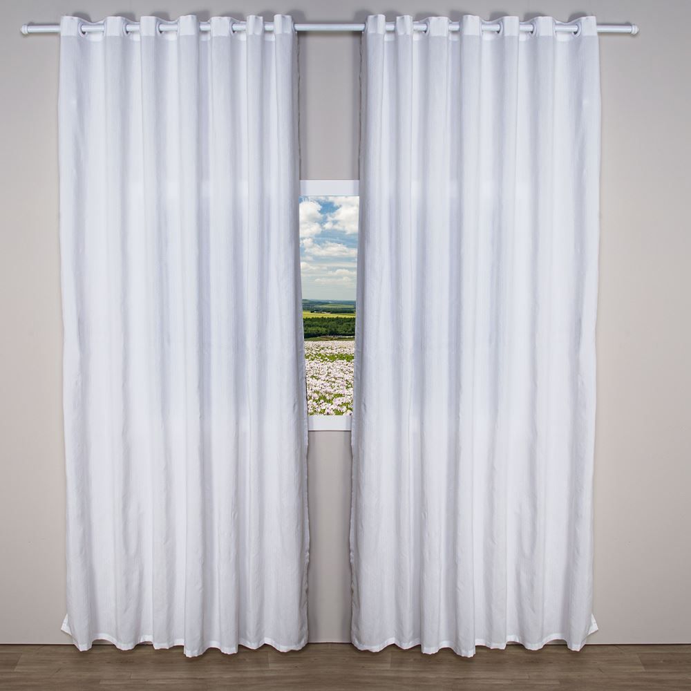 Cortina Rustica Para Quarto E Sala 4,20X2,80M Madri Havan Casa - Branco