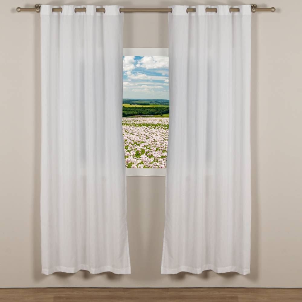 Cortina Para Quarto E Sala Rústica Madri 2,60X2,30 M Havan Casa - Branco