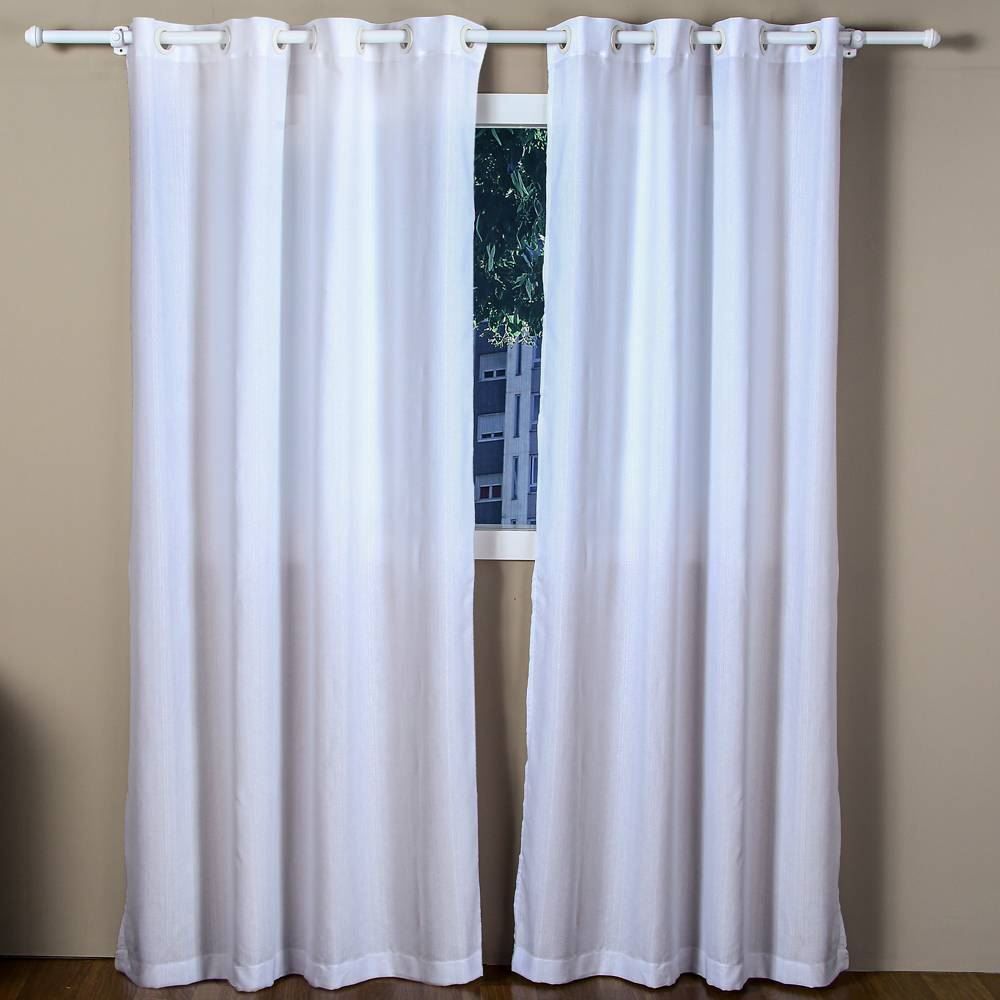 Cortina Veneza Para Quarto E Sala 2,60X2,30 M Rústica Havan Casa - Branco