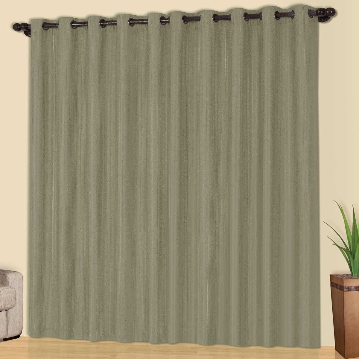 Cortina Para Quarto Ou Sala 4,00X2,30M Rústica Veneza Havan Casa - Preto