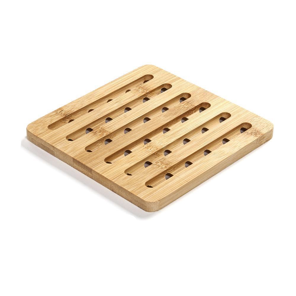 Descanso De Panela Quadrado Ecokitchen Mimo 15Cm - Bambu