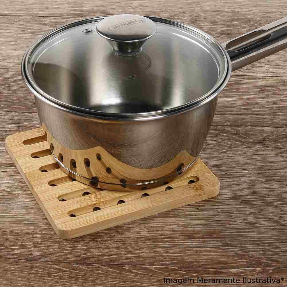 Descanso De Panela Quadrado Ecokitchen Mimo 15Cm - Bambu