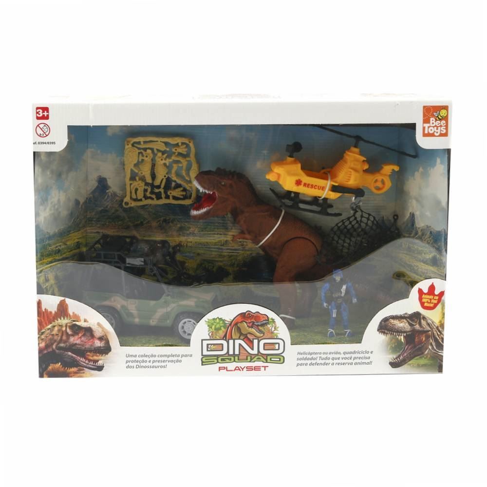 Dino Squad Playset T-Rex Bee Toys Com Acessórios - 0395
