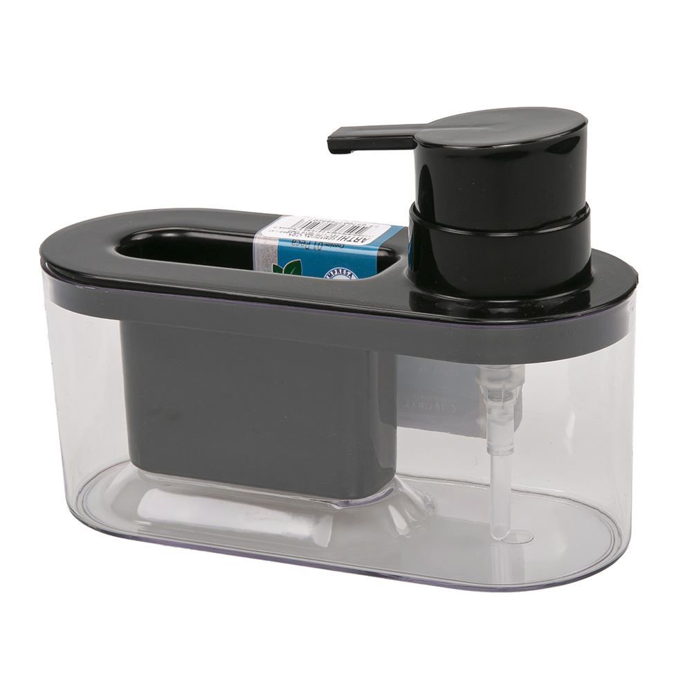 Dispenser Para Detergente E Bucha Arthi - Preto