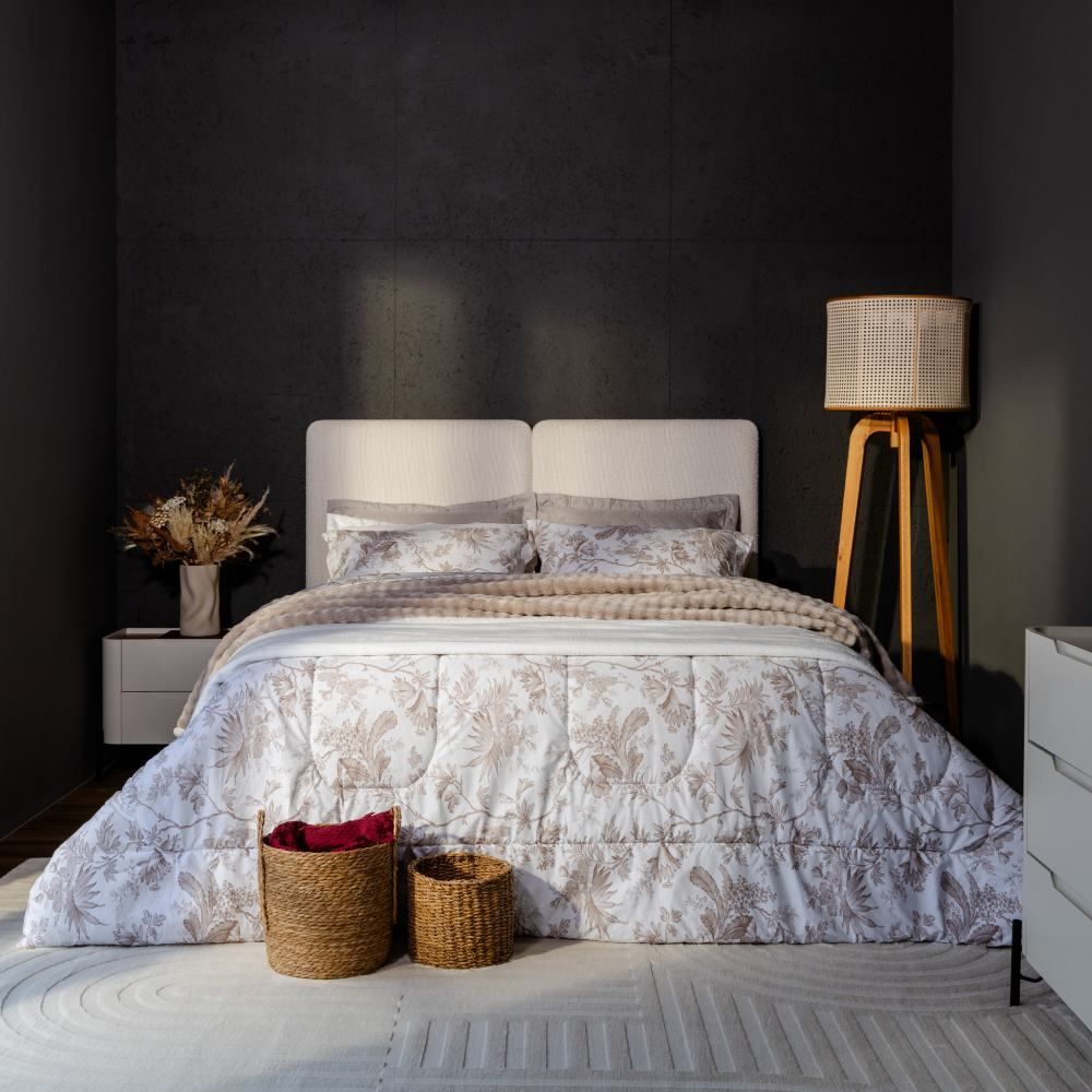 Edredom Casal 180 Fios Percal Buona Fortuna - Serena Cru 