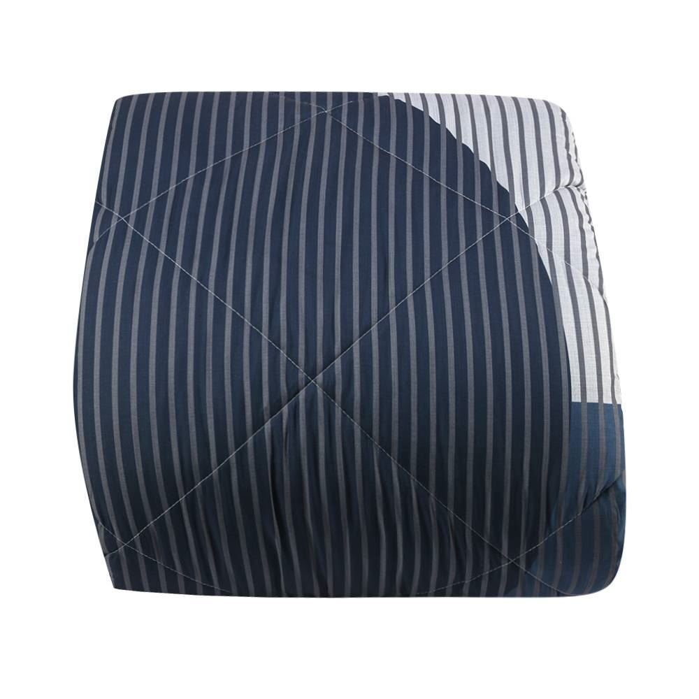Edredom Casal Dupla Face Plush Versátile Havan Casa - Geométrico Azul