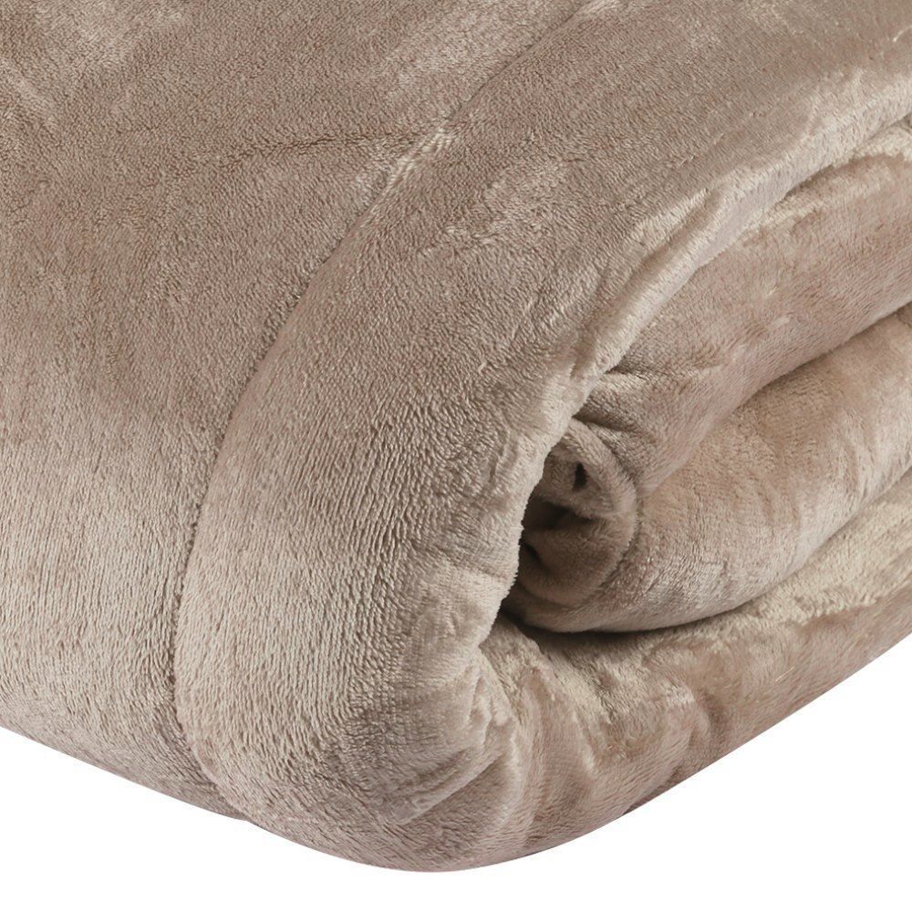 Edredom King 100% Poliéster Plush Provence Havan Casa - Bege