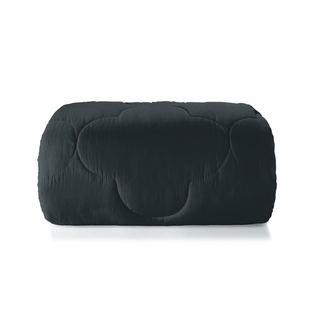 Edredom Queen 100% Poliéster Elegance Hedrons - Preto